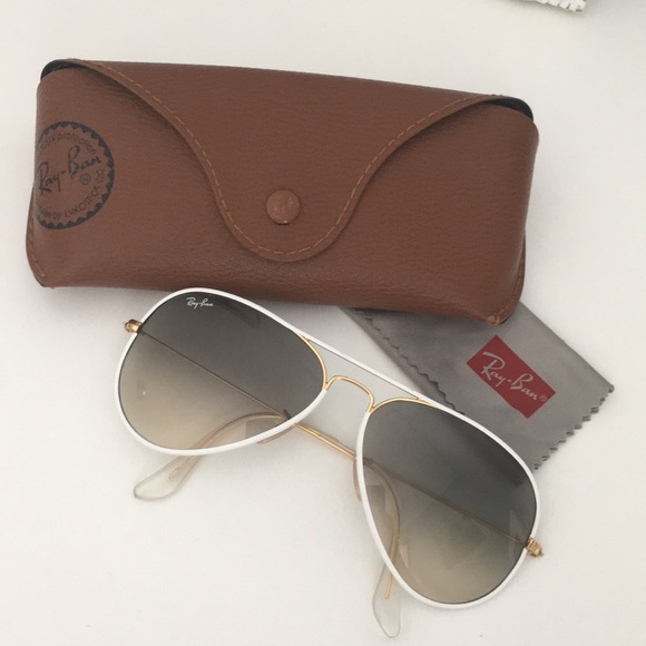 White rimmed ray bans Clearance